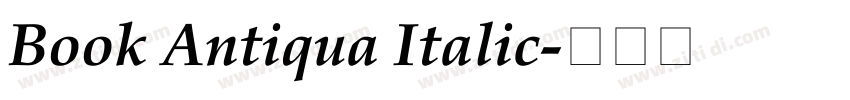 Book Antiqua Italic字体转换